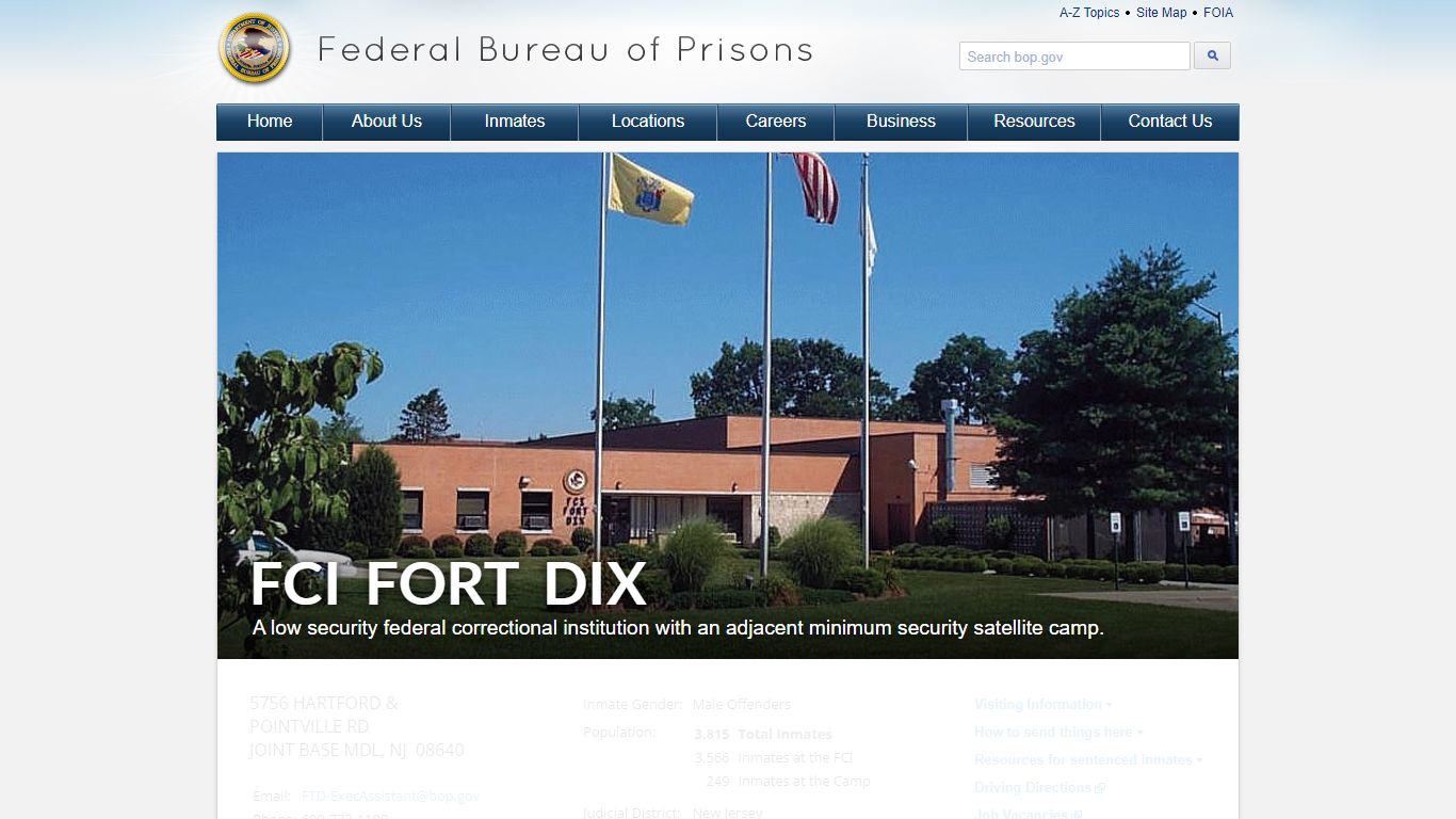 FCI Fort Dix - Federal Bureau of Prisons