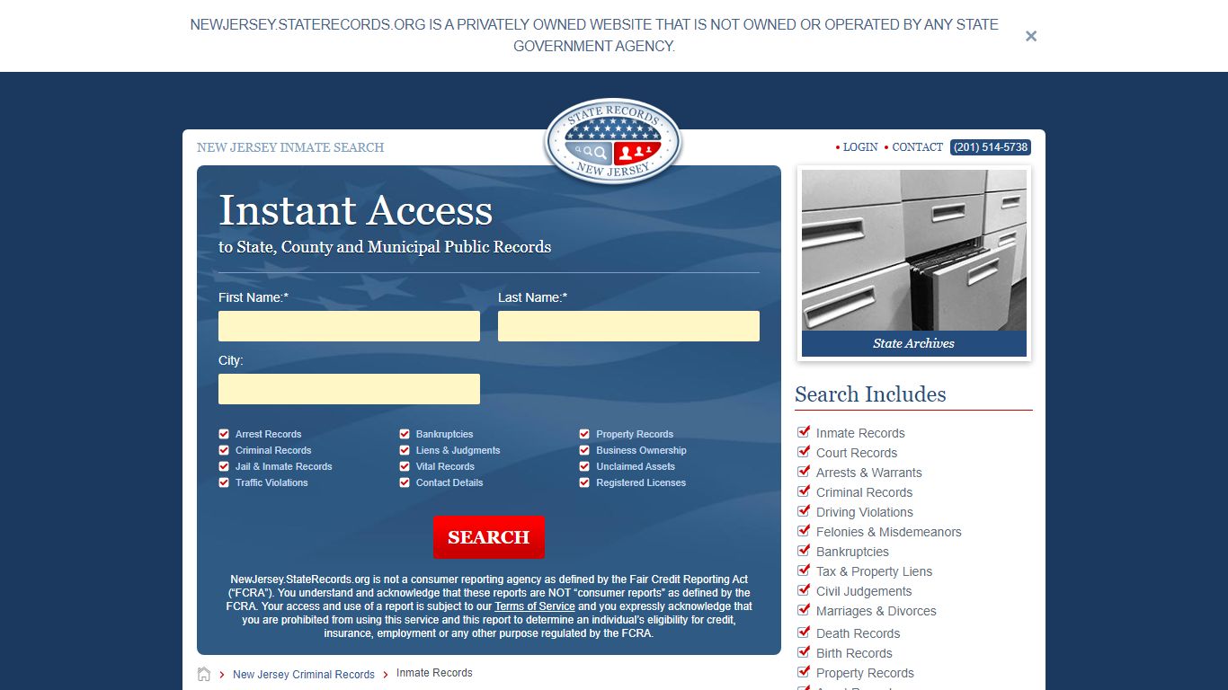 New Jersey Inmate Search | StateRecords.org